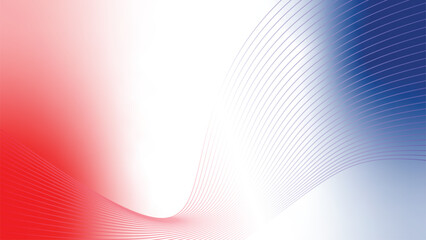 blue white red flag abstract tech wavy lines background 
