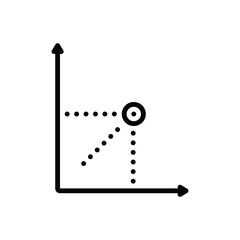 Black line icon for point 