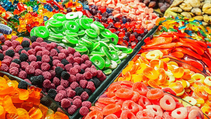 Multicolored Turkish marmelade candies