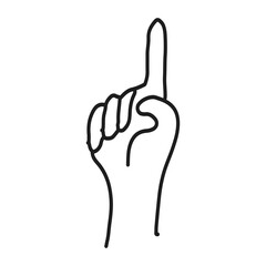 Obraz premium rise hand gesture sign