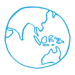 world hand drawn element