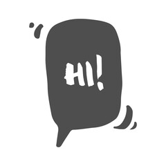 Obraz premium hi bubble speech element