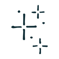 star hand drawn stroke element