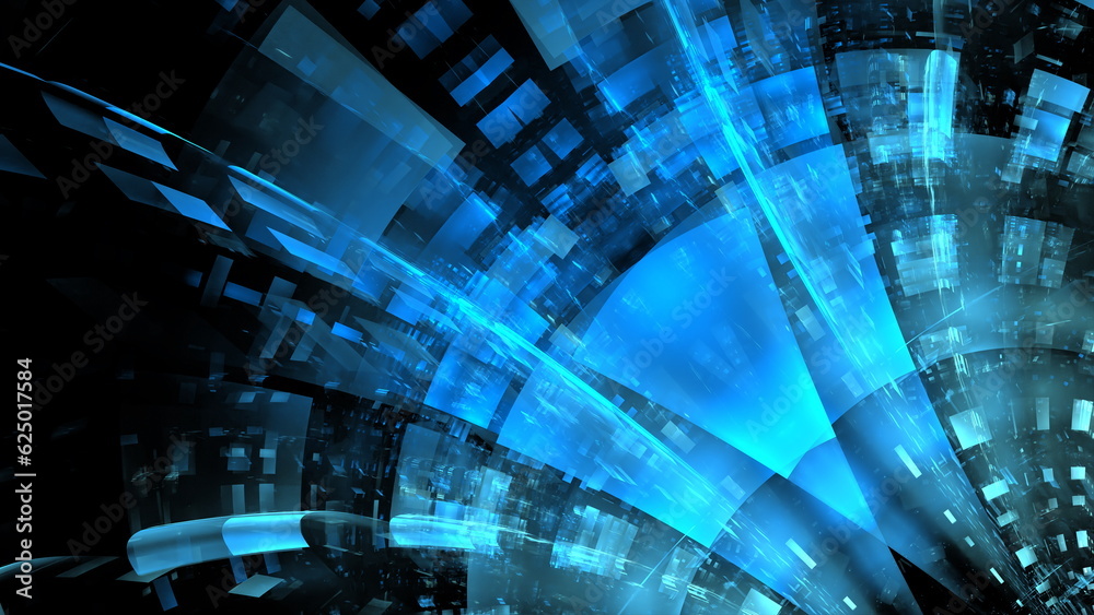 Poster digital future, artificial intelligence, data and information processing. cloud technologies, digita