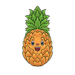 cute pineapple character funny fruit 