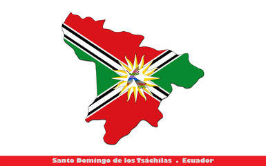 Santo Domingo de los Tsachilas Flag -  Province of Ecuador (EPS)