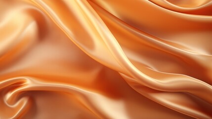 Fototapeta premium 3D rendering of light brown silk satin golden orange yellow gradient luxury golden luxury background. Sparkle shimmer. Veil. Veil. Texture. Christmas, Birthday, Autumn, Halloween.