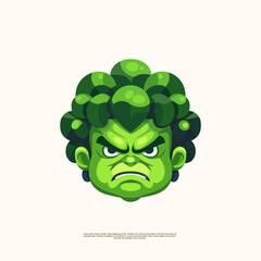 green alien broccoli head