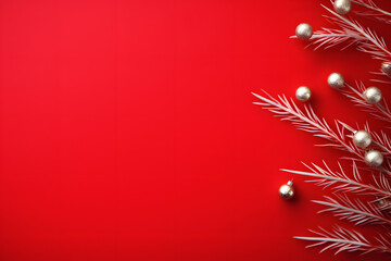 Cheerful Holiday Decor - Candy-Coated Red Background - AI Generated