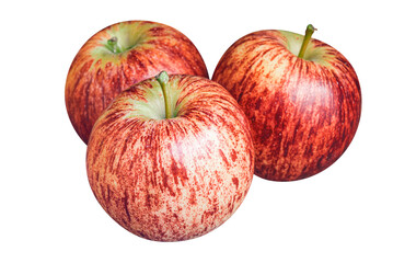 Cutout Three Red Gala Apple.