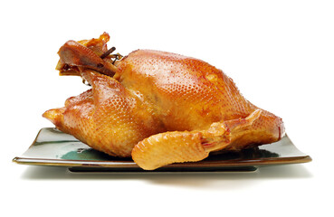 Roast Chicken on white background
