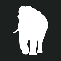 Thailand elephant silhouette shape on vecter