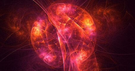 3D rendering abstract technology fractal background