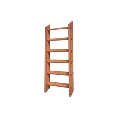 PSD wooden ladder 3d ladder rendered