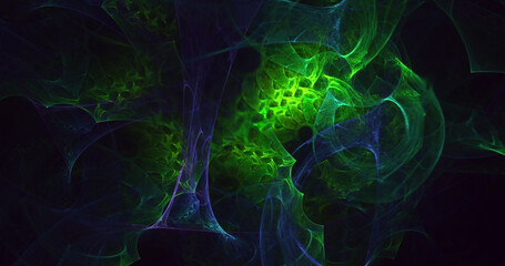 3D rendering abstract fractal light background