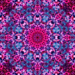 Dreamy gradient wallpaper with mandala pattern. Stylish background for yoga, meditation poster.