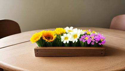flowers on the table