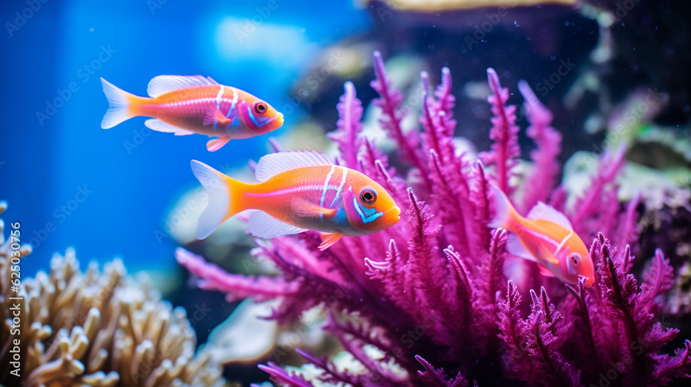 Wall mural fish in aquarium