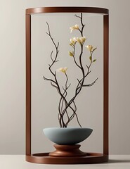 An elegant still life arrangement capturing the essence of tranquility and mindfulness.