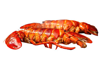 lobster on the grill, Transparent background. generative AI