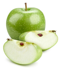 Green apple isolated on white background