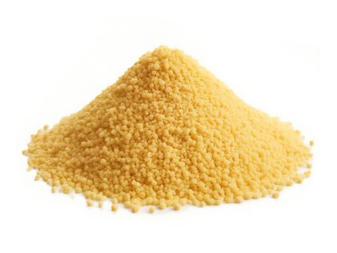 Pile of Couscous isolated on white background