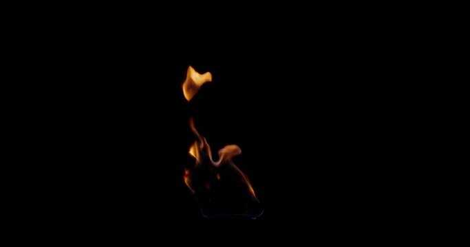 Enigmatic Fire Dance: Hypnotic Slow Motion Footage of Fiery Flames and Burning Patterns. High quality 4k footage