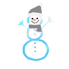 Snowman with gray hat (Christmas)
