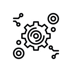 Obraz premium Black line icon for advanced 