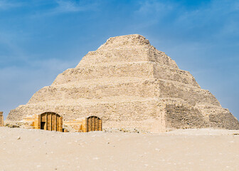 Detail of Djoser Egyptian Pyramid, Cairo, Egypt

