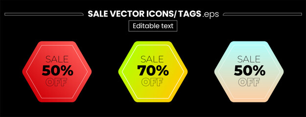 set of sale vector tags and icons