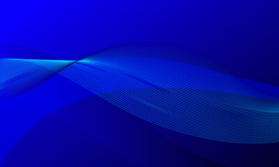 blue business lines wave curves smooth gradient abstract background