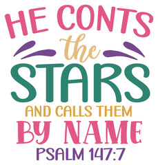 Obraz premium He cont the stars and calls them by name