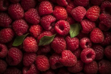 Raspberry background. Generate Ai
