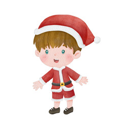 Christmas boy Watercolor