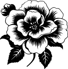 Silhouette flower plant vector images