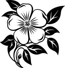 Silhouette flower plant vector images