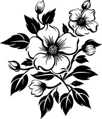 Silhouette flower plant vector images