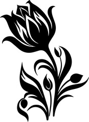 Silhouette flower plant vector images