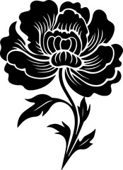 Silhouette flower plant vector images