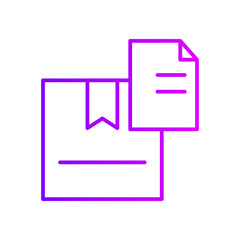 delivery box gradient icon