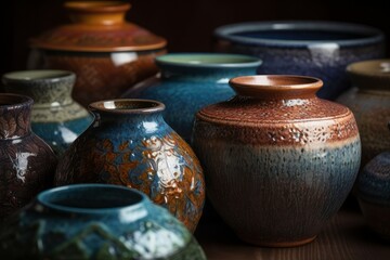 Pottery vases art. Generate Ai