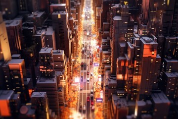 city at night Generative Ai