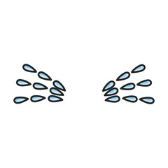 Tears vector icon.Color vector icon isolated on white background tears.