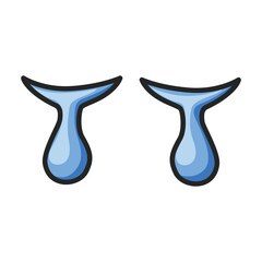 Tears vector icon.Color vector icon isolated on white background tears.