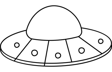 Flying Saucer Coloring Page
