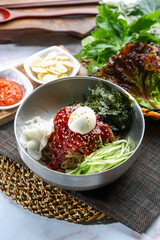 Korea's representative summer food, bibim naengmyeon
