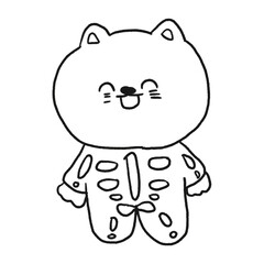 Halloween Cat hand drawn