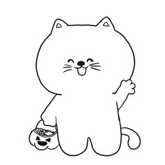 Halloween Cat hand drawn