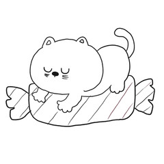 Halloween Cat hand drawn